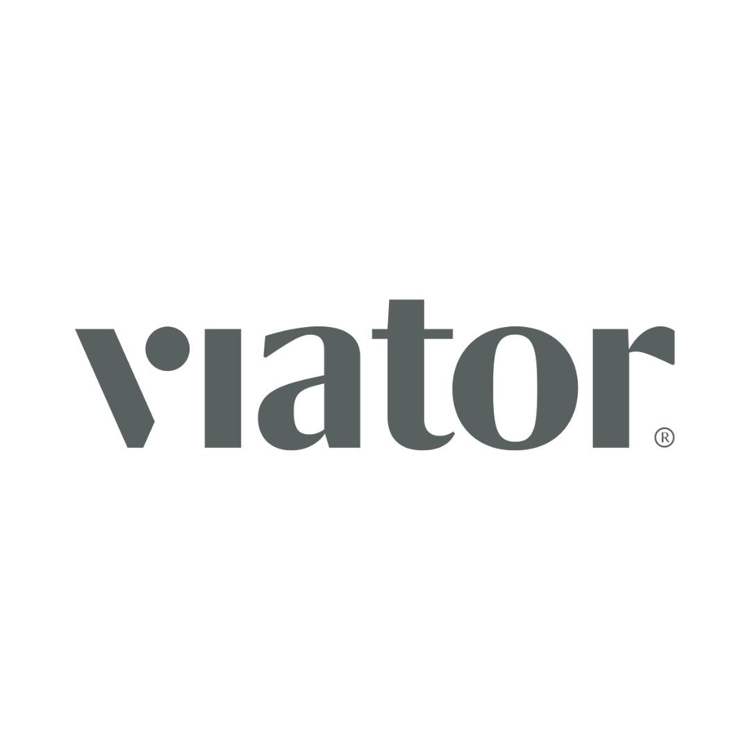 viator logo gray link to flower pool booking OTA